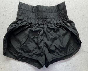 FP Movement The Way Home Shorts Black High Waisted Nylon Athletic Gym Women Sz S